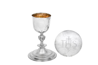 Lot A Charles I Silver Recusant Chalice With an Associated Paten