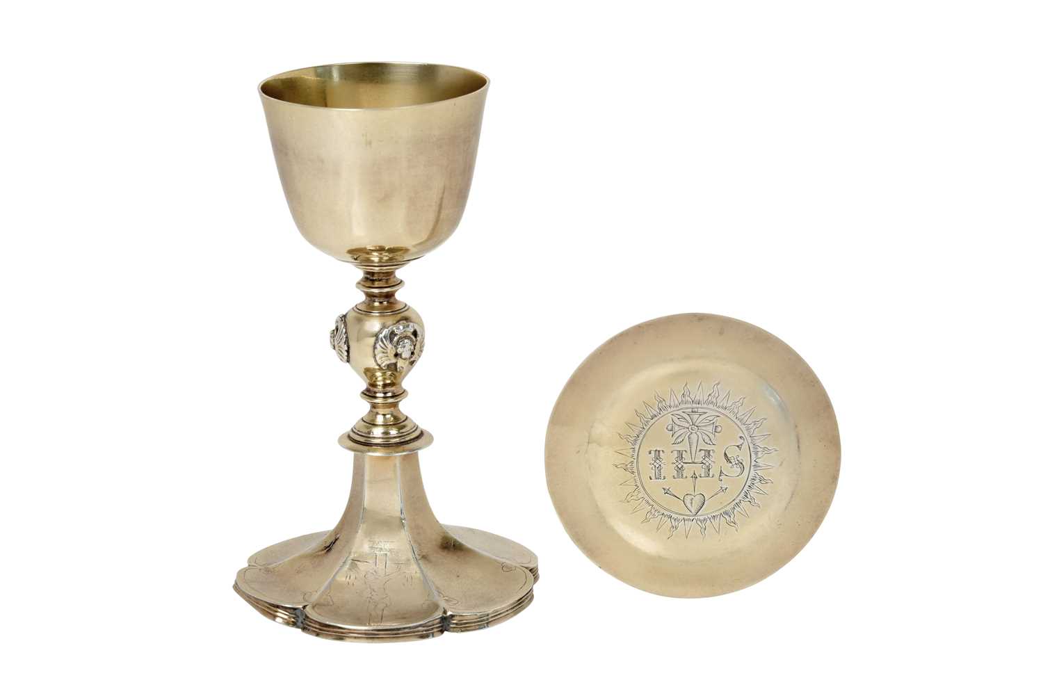 Lot 2620 - A Charles I Silver-Gilt Recusant Chalice