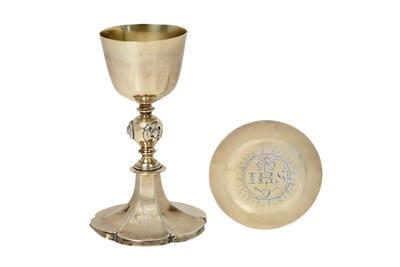 Lot A Charles I Silver-Gilt Recusant Chalice With an Associated Paten
