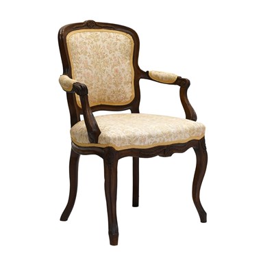 Lot 416 - A George III Beech-Framed Open Armchair, in...