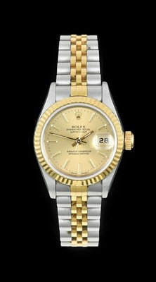 Lot 2398 - Rolex: A Lady's Steel and Gold Automatic...