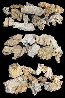 Lot 2199 - Late 19th/Early 20th Century Lace Remnants,...