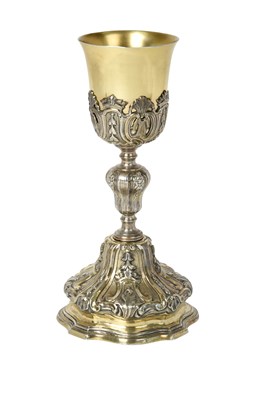 Lot A Continental Silver-Gilt and Gilt-Bronze Chalice