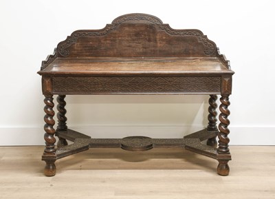 Lot 529 - A Carved Oak Side Table, 19th century, the...