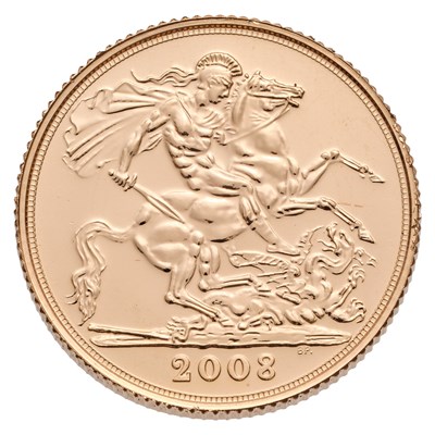 Lot 273 - Elizabeth II, Sovereign 2008; encapsulated,...