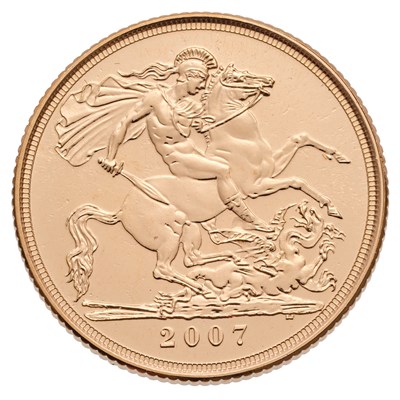 Lot 272 - Elizabeth II, Sovereign 2007; encapsulated and...