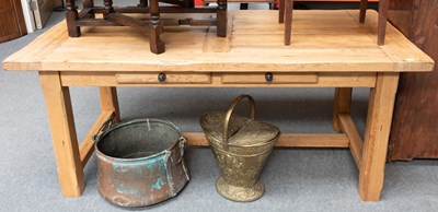 Lot 1189 - A Modern French Farmhouse Style Kitchen Table,...