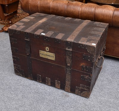 Lot 1129 - A 19th Century Iron Bound Silver Chest,...