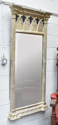 Lot 1148 - A Large Regency Style Silvered Hall Mirror,...