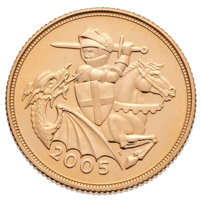 Lot 270 - Elizabeth II, Sovereign 2005, with stylised St....