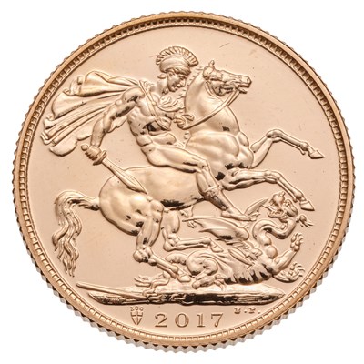 Lot 286 - Elizabeth II, Sovereign 2017; uncirculated