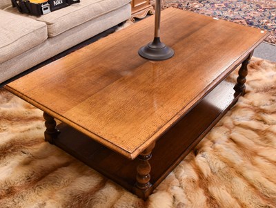 Lot 1110 - A Titchmarsh & Goodwin Style Oak Two-Tier...