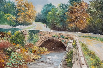 Lot 1071 - Gerald Hodgson (20th Century) "The Bridge at...