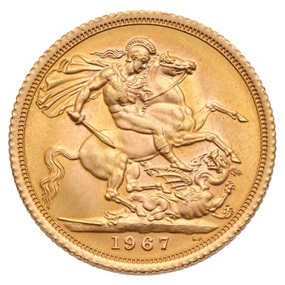 Lot 247 - Elizabeth II, Sovereign 1967; uncirculated...