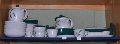 Lot 84 - Denby Greenwheat pattern pottery dinner service (on shelf and in a box)