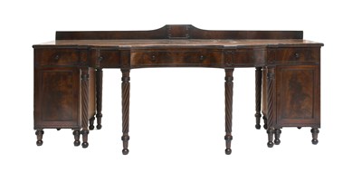 Lot 373 - A Regency Mahogany Double-Pedestal Sideboard,...