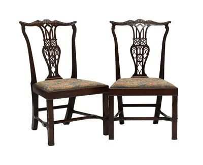 Lot 419 - A Pair of George III Chippendale-Style Carved...