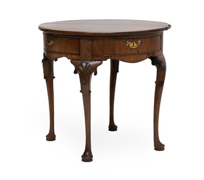 Lot 423 - A George III Mahogany D-Shape Side Table, late...