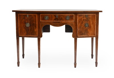 Lot 386 - A George III Mahogany and Crossbanded Bowfront...