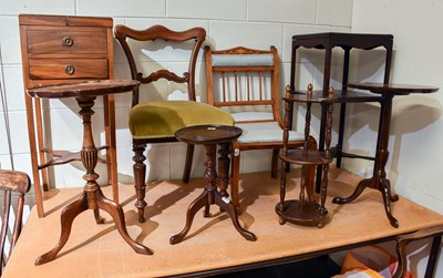Lot 1102 - A 19th Century Elm Seated Rocking Chair, two...