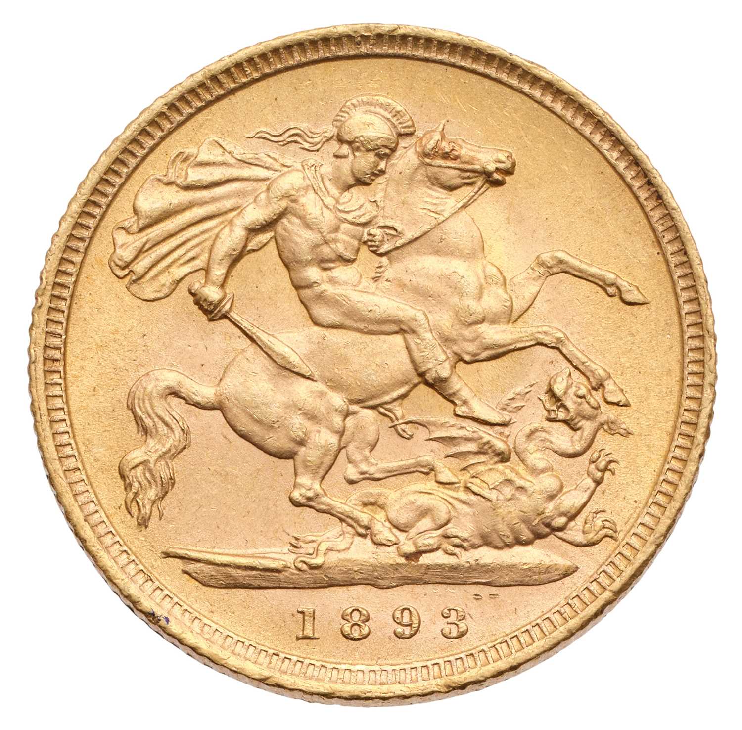 Lot 176 - Victoria, Half Sovereign 1893, uncirculated or...