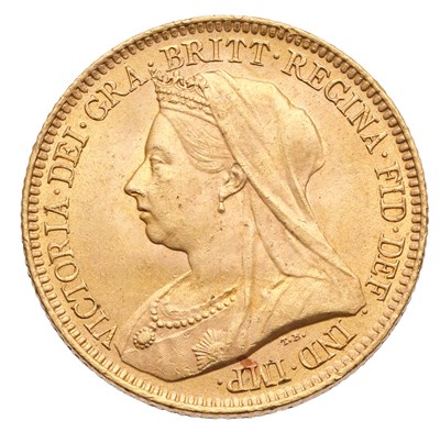 Lot 176 - Victoria, Half Sovereign 1893, uncirculated or...