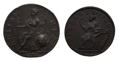 Lot 102 - Ireland, George I, Halfpenny 1723, William...