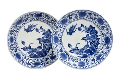 Lot 102 - A Pair of Arita Porcelain Saucer Dishes, Edo...