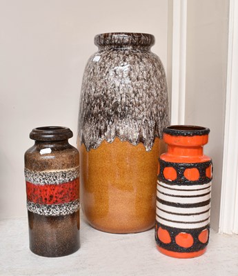 Lot 215 - Three West German Pottery Vases, 1970's (3)