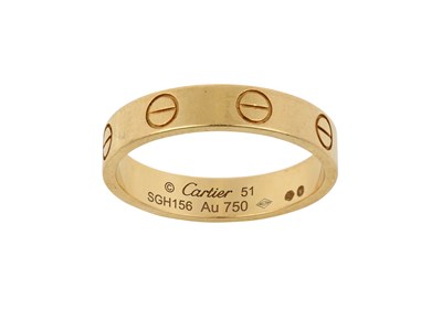 Lot 2217 - A Love Ring, by Cartier the yellow plain...