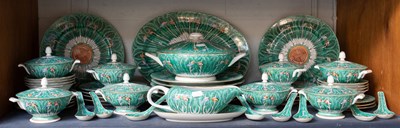 Lot 217 - A Chinese Porcelain "Cabbage Leaf" Dinner...