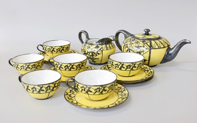 Lot 305 - A Rosenthal Porcelain Silver Mounted Part Tea Set