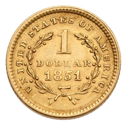 Lot 362 - USA, One Dollar 1851, obv. Liberty head facing...