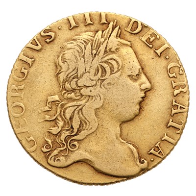 Lot 128 - George III, Guinea 1773, third laureate head,...