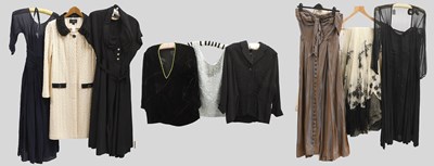 Lot 2204 - Circa 1940s and Later Day and Evening Costume,...