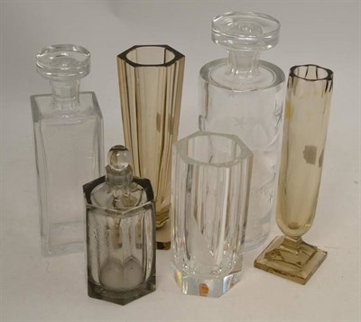 Lot 111 - Three Kosta decanters and three vases