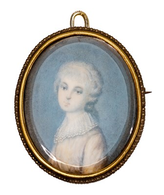 Lot 188 - English School (Late 18th century): Miniature...