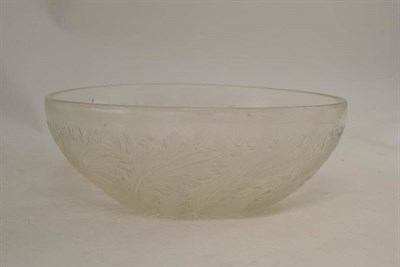 Lot 113 - Lalique Verrerie d'Algace ";Chicorée"; pattern opalescent bowl, moulded VDA mark