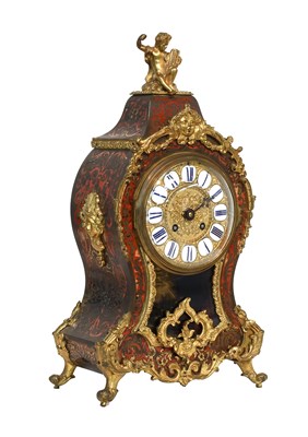 Lot 300 - A French "Boulle" Striking Mantel Clock, circa...