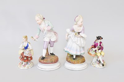 Lot 254 - Four German Porcelain Figures, Sitzendorf and...
