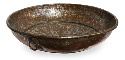 Lot 213 - A Large Copper Plated Metal Strainer, 19th...