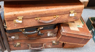 Lot 293 - A Collection of Vintage Stitched Leather...