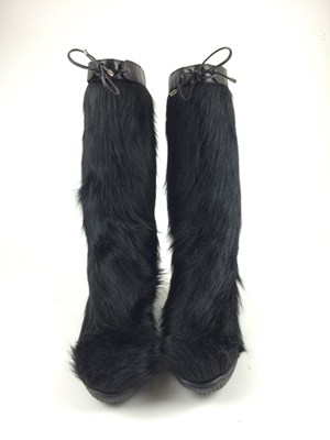 Lot 1058 - Pair of Ralph Lauren Black Faux Fur Winter...