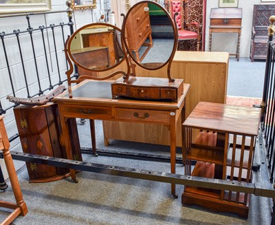 Lot 1144 - A Small Writing Desk With Leather Inset Top,...