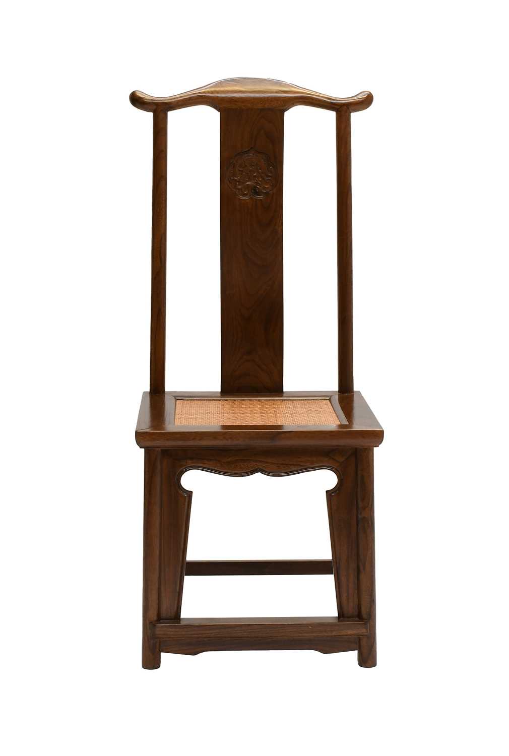Lot 92 - A Chinese Hardwood Yoke-Back Side Chair, 20th...