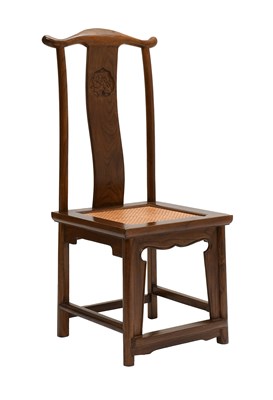 Lot 92 - A Chinese Hardwood Yoke-Back Side Chair, 20th...