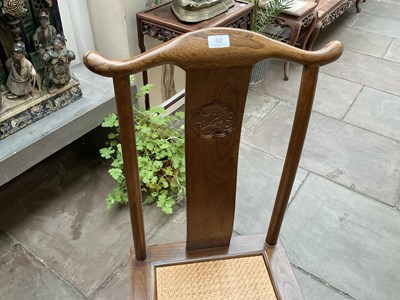 Lot 92 - A Chinese Hardwood Yoke-Back Side Chair, 20th...
