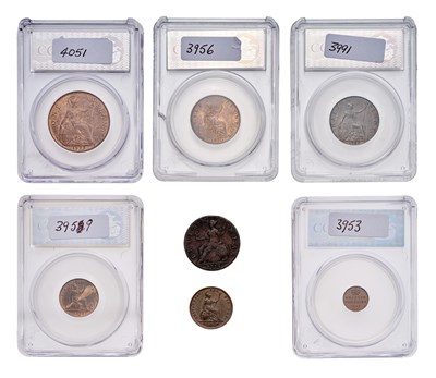 Lot 85 - Assorted Slabbed Copper and Bronze Coins, to...