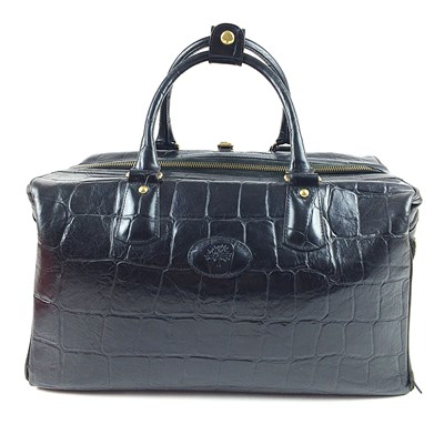 Lot 1026 - A Mulberry Black Crocodile Gladstone Style Bag,...