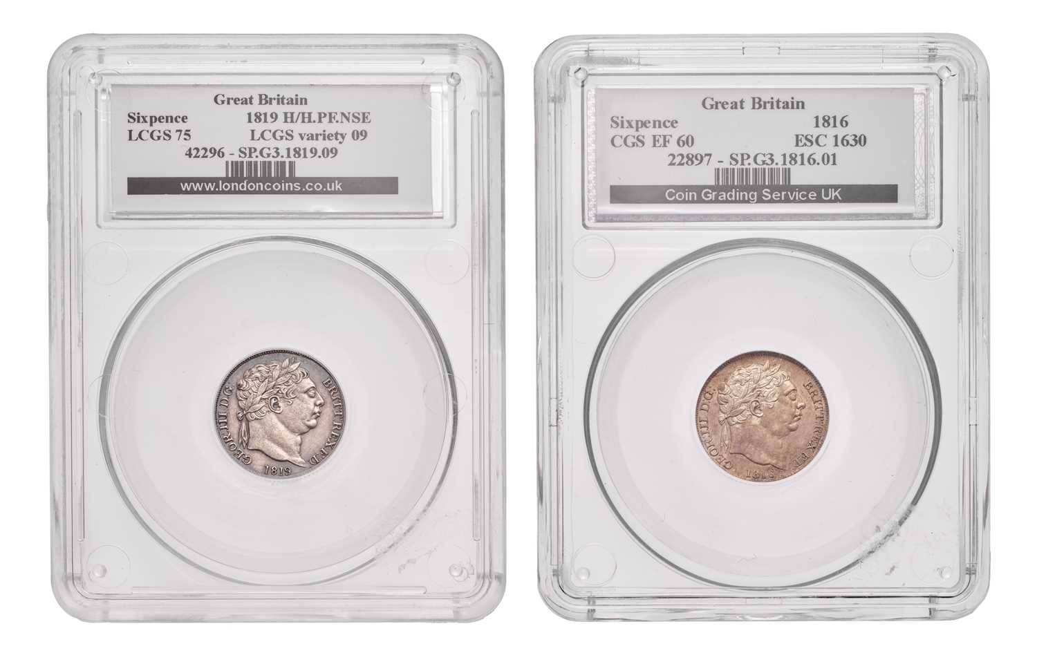 Lot 41 - George III, Sixpence 1816, (Bull 2191, ESC...